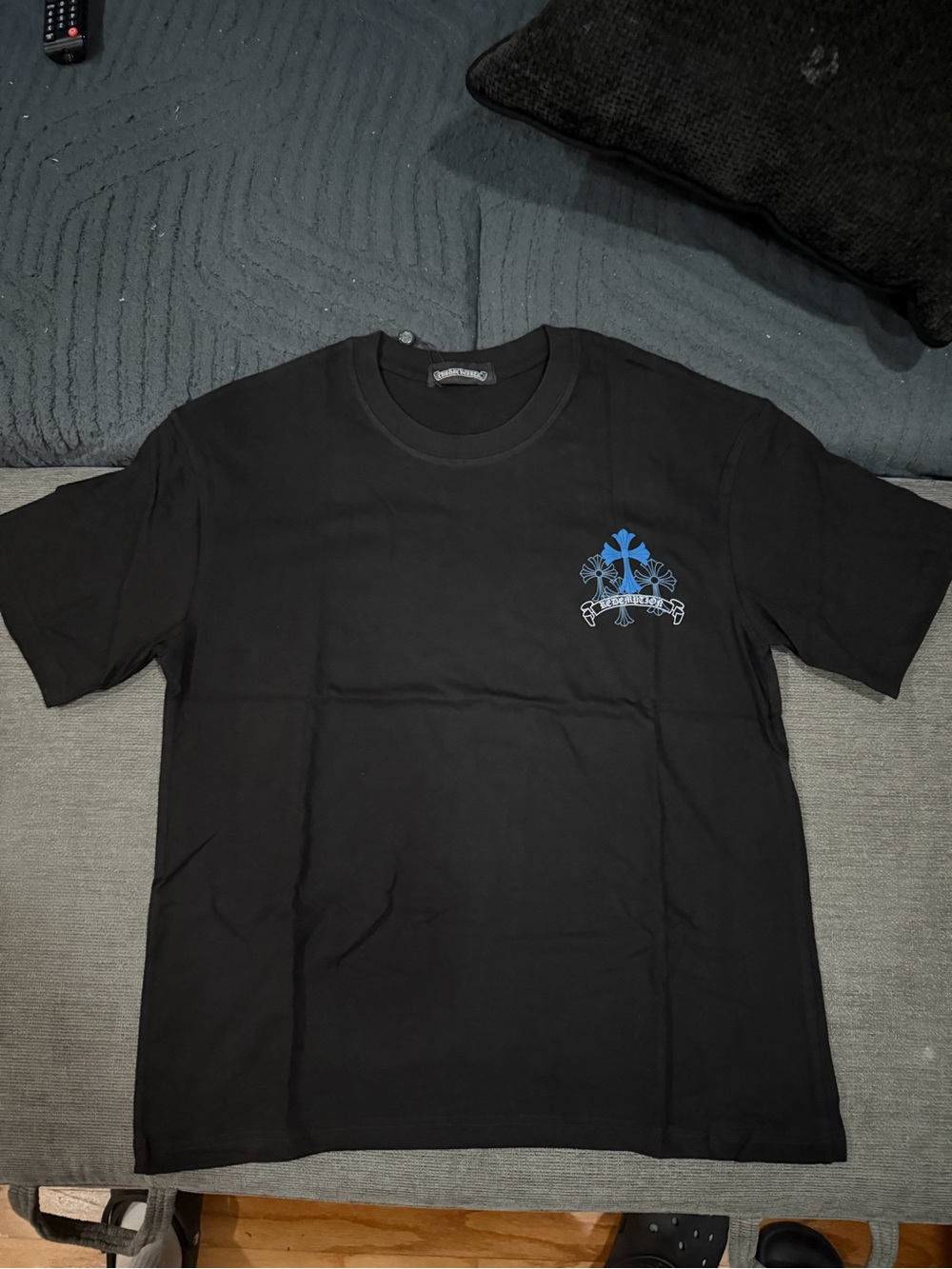 Black and blue chrome hearts short sleeve